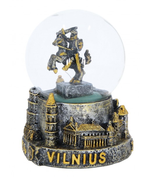 Suvenyrinis sniego rutulys Lietuva su Vyčiu ir Lietuvos miestais